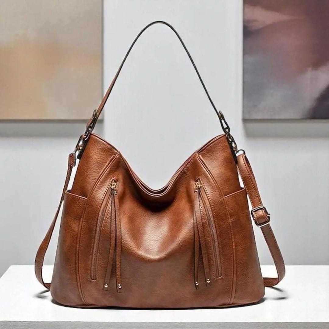 Large PU Leather Hobo Bag – Women's Shoulder Tote, Travel Purse - Etsy