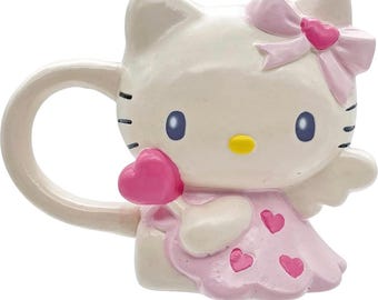 サンリオ公式ハローキティピンクの妖精マグカップ、食器