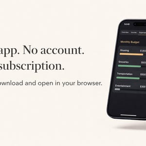 Interaktiv budget- och skuldavbetalningsspårare | Digitalt HTML-verktyg | Automatisk sparning | Ingen app behövs | Direkt nedladdning