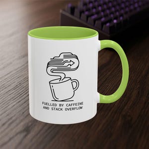 Developer Mug – Caffeine Stack Overflow Line Art Coffee Cup (11 oz or 15 oz) image 9