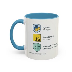 Programmer Mug | Python JavaScript Sarcasm Expert Coder Coffee Cup image 15