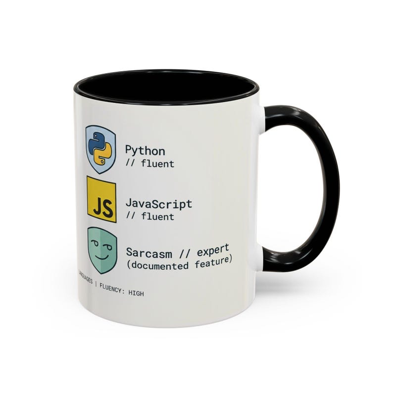 Programmer Mug | Python JavaScript Sarcasm Expert Coder Coffee Cup image 2