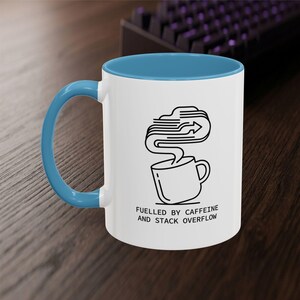 Developer Mug – Caffeine Stack Overflow Line Art Coffee Cup (11 oz or 15 oz) image 16
