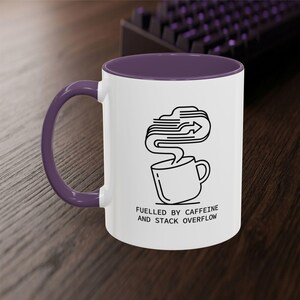 Developer Mug – Caffeine Stack Overflow Line Art Coffee Cup (11 oz or 15 oz) image 19