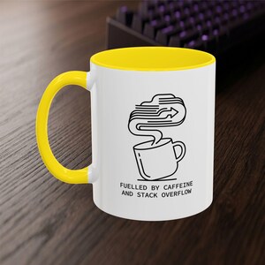 Developer Mug – Caffeine Stack Overflow Line Art Coffee Cup (11 oz or 15 oz) image 17