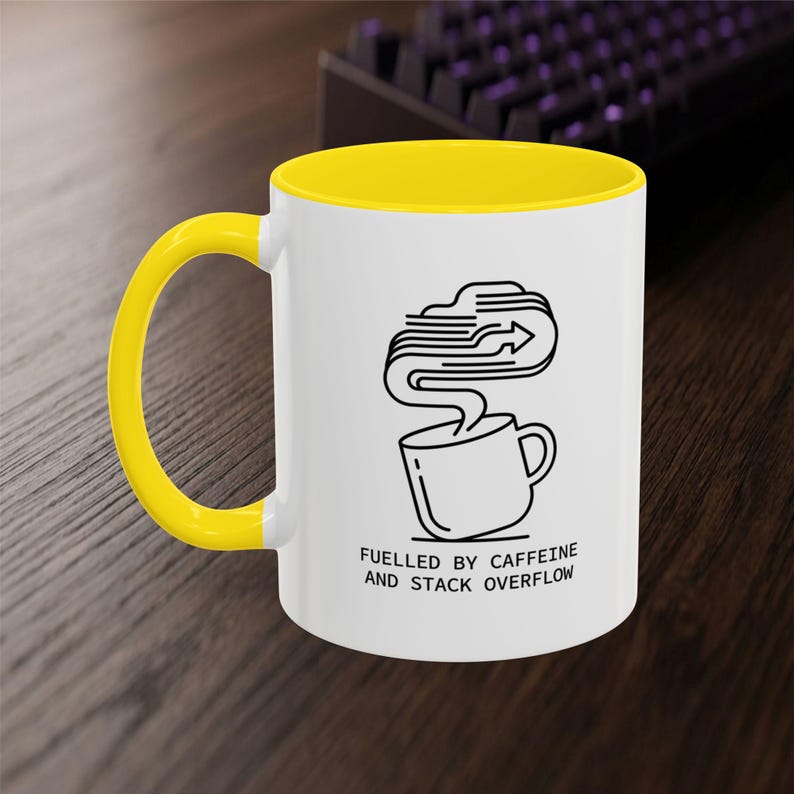 Developer Mug – Caffeine Stack Overflow Line Art Coffee Cup (11 oz or 15 oz) image 17