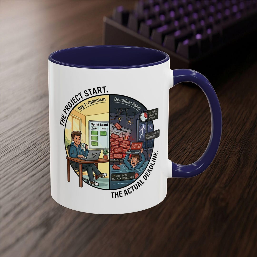 Funny Project Deadline Mug | Software Engineer Gift | Programmer Stress ...