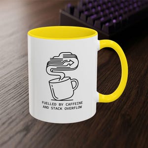 Developer Mug – Caffeine Stack Overflow Line Art Coffee Cup (11 oz or 15 oz) image 8