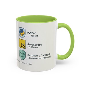 Programmer Mug | Python JavaScript Sarcasm Expert Coder Coffee Cup image 9