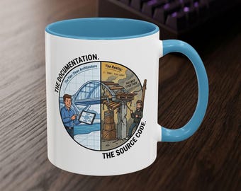 Funny Programmer Mug - The Documentation vs. The Source Code Coffee Cup - Gift for Programmers - Web Developers - Coding Humor Mug
