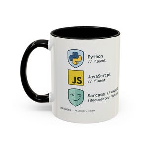Programmer Mug | Python JavaScript Sarcasm Expert Coder Coffee Cup image 11