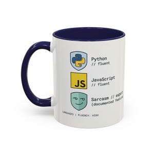 Programmer Mug | Python JavaScript Sarcasm Expert Coder Coffee Cup image 12