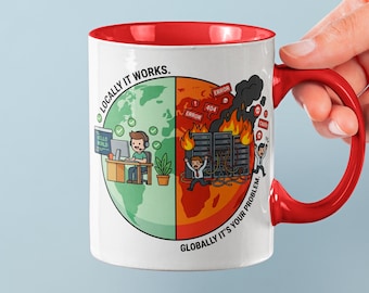 Presente para Programador - Presente para Codificador - Presente de TI - Funciona na Minha Máquina - Presente Divertido para o Escritório - Presente para Programador de Computador