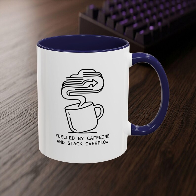 Developer Mug – Caffeine Stack Overflow Line Art Coffee Cup (11 oz or 15 oz) image 4