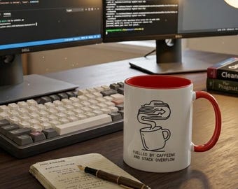 Developer Mug – Caffeine Stack Overflow Programmer Coffee Cup