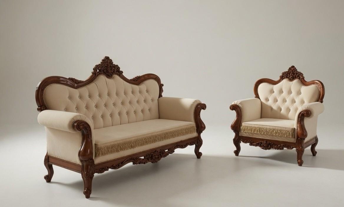 Carved sofa set antique - Etsy 日本