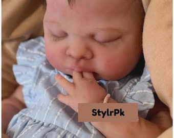 Full Silicone Reborn Baby 21" Handmade Realistic Baby Doll Boy Girl, Lifelike Soft Silicone Newborn, Collectible Art Doll, Gift for Birthday