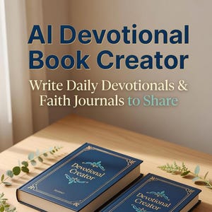 AI Devotional Book Creator | Daily Devotional & Faith Journal Prompt Kit | Reflections, Prayers and Reading Plans | Instant Download