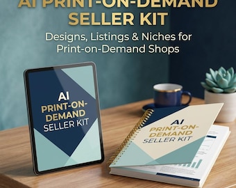 AI Print-on-Demand Seller Kit | Niche Ideas, Slogans, Listings & Design Prompt Kit for POD Shops | Instant Download