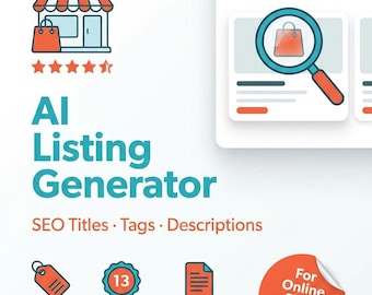 AI Listing Generator for SEO Titles, Tags, Descriptions (Digital Download)
