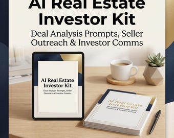 AI Real Estate Investor Kit | Seller Outreach, Deal Summaries, Offer Scripts & Investor Comms Prompt Kit | Instant Download