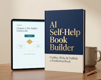 AI Self-Help Book Builder | Nonfiction Outline, Chapter Writing & Framework Prompt Kit | Author Toolkit | Instant Download