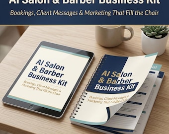 AI Salon & Barber Business Kit | Service Menu, Booking Messages, Social Captions and Promotion Prompt Kit | Instant Download