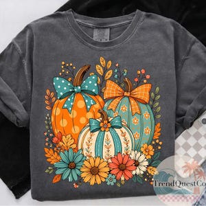Preppy Fall PNG Bundle, Preppy Fall PNG, Coquette Pumpkin Patch PNG, Retro Autumn Bow Design, cozy season png, Cute Fall Sublimation Bundle image 6