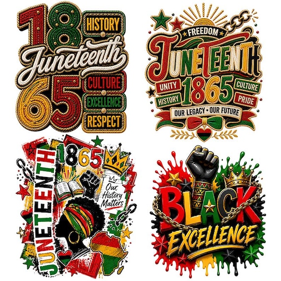 juneteenth bundle png, civil rights png, breaking every chain, 1865 freedom png, black culture png,trendy juneteenth, embroidered png, queen