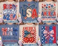 Retro 250th Anniversary USA PNG Bundle: 4th Of July Png 1776-2026 Png, Independence Day Png, Patriotic Coquette (Digital Download)
