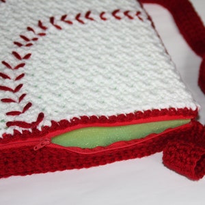 Stadium Cushions 3 in 1 Crochet Pattern PDF Football and Baseball Stadium Seat Cushions and Baseball Pillow Zipper Shoulder Strap image 4