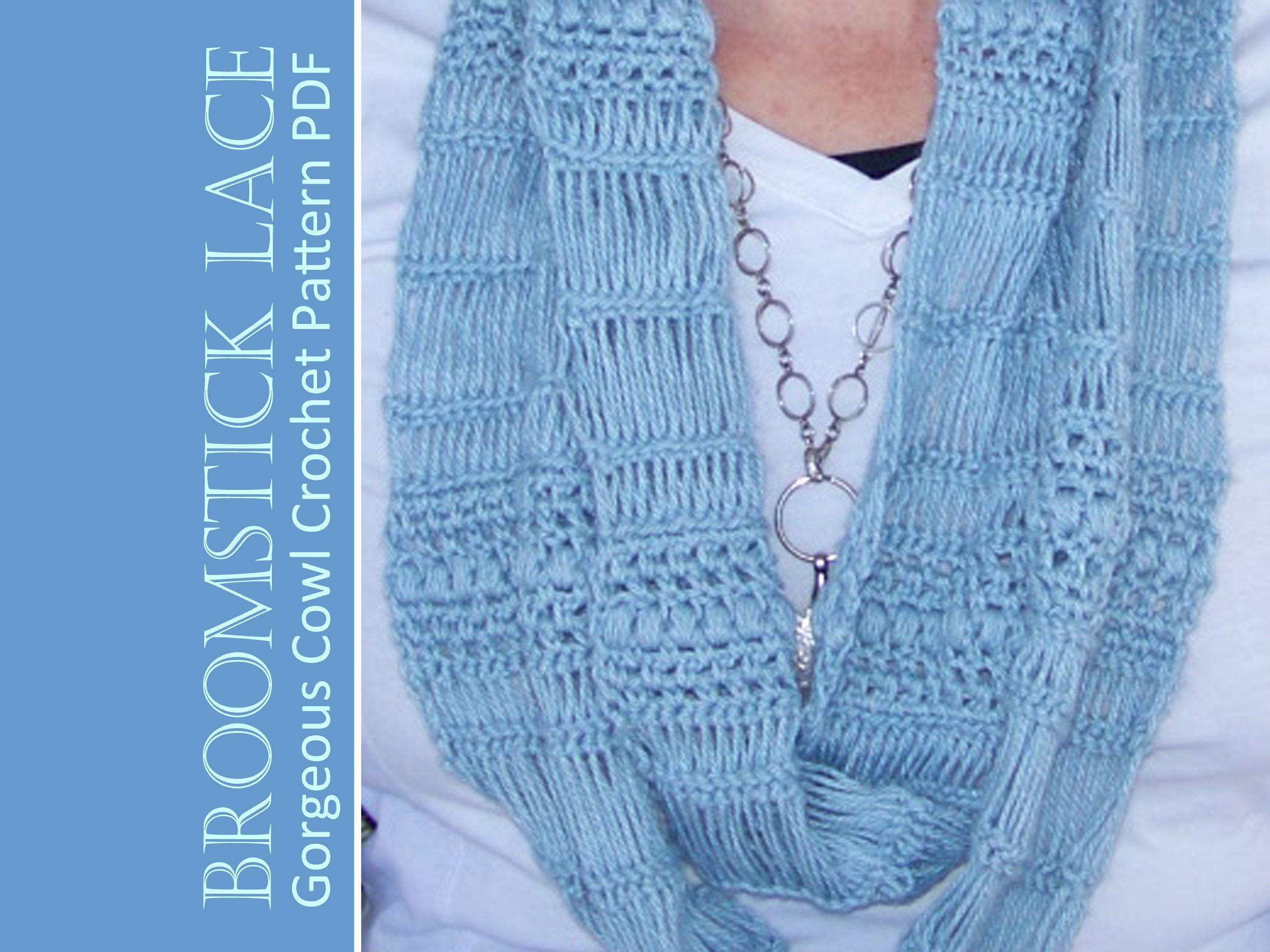 14 Beautiful Broomstick Lace Crochet Patterns You Must See 3 Lacy Scarf and Cowl Crochet Pattern Broomstick Lace