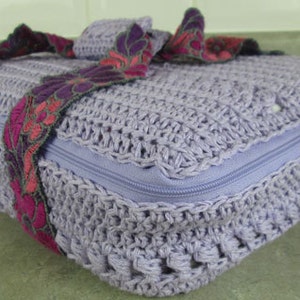 Dishcloth and Casserole Cover with Bead Stitch CROCHET PATTERN PDF Reusable Travel Dish Cover Zipper 9x13 Pan Carrier image 5