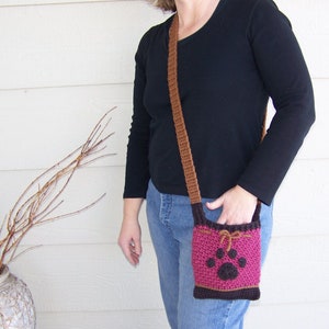 Dog Treat Pouch CROCHET PATTERN Dog Paw Purse image 3