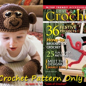 Li'l Monkey Hat, Diaper Cover, Booties, Mitts for Newborn and Preemie crochet pattern pdf image 4