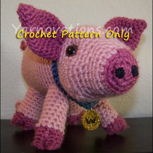 Boar, Mounted Wild Boar's Head Crochet Pattern PDF Pig Swine Hog Sow Porker and pig stuffed animal image 4