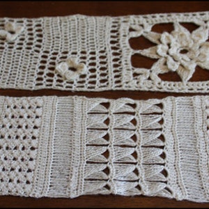 2 Lacy Scarves Beaded Broomstick Lace and Floral Scarf CROCHET PATTERN from Twins Face Off Design Challenge image 6