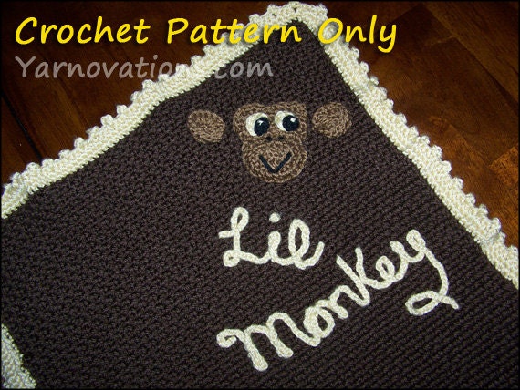 Lil Monkey Baby Blanket Security Blanket Lovey and Toy Blocks Set CROCHET PATTERN PDF Baby Shower Gift Etsy Canada