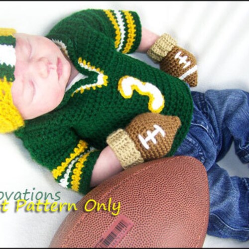 Newborn Football Outfit Helmet Mitts Bootie Cleats Jersey Etsy
