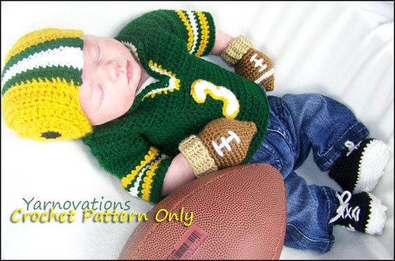 newborn crochet football outfit