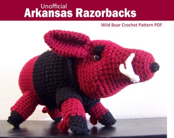 Arkansas Razorbacks Wild Boar Crochet Pattern