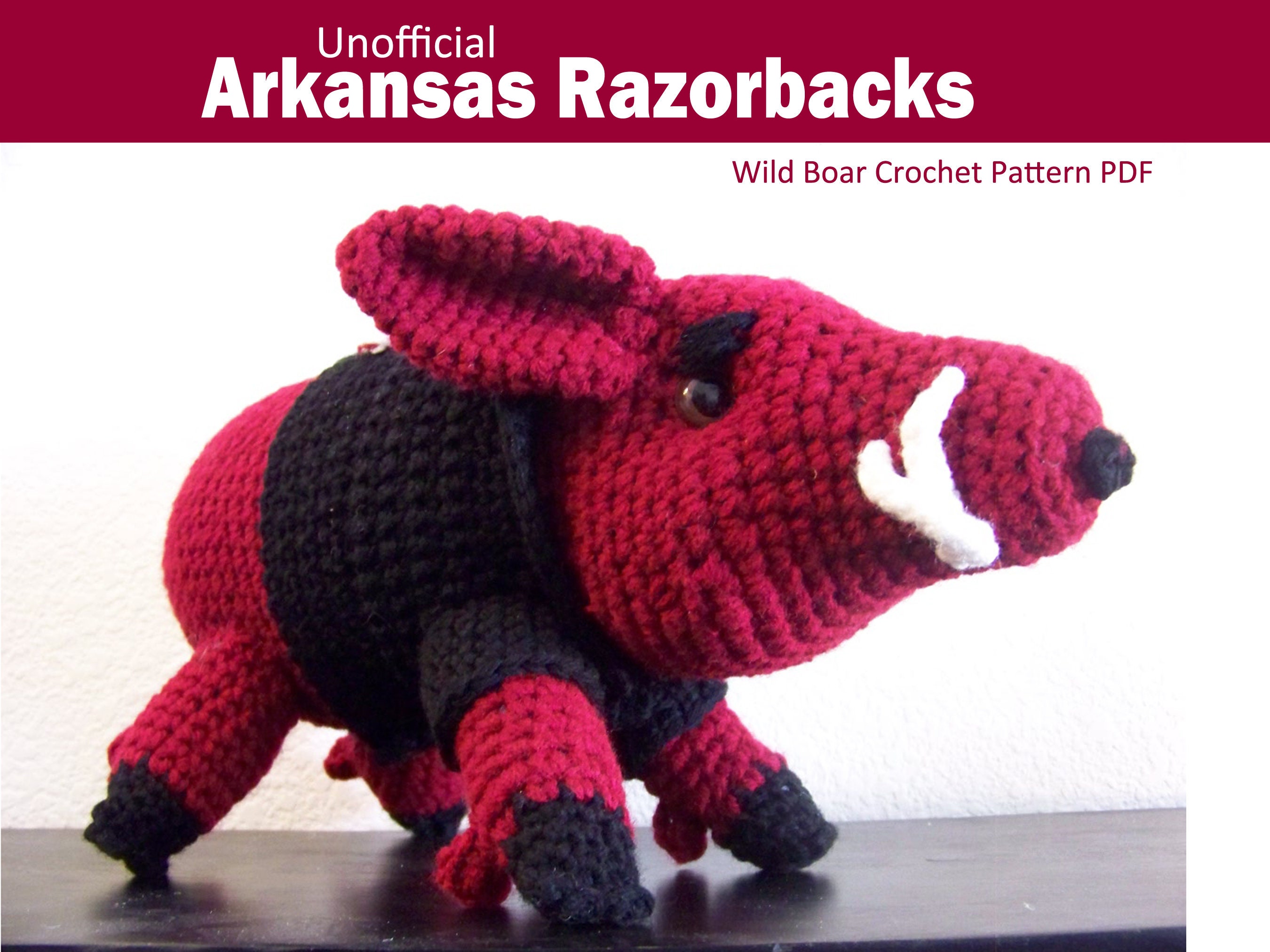 Arkansas Razorbacks Wild Boar Crochet Pattern - Etsy