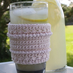 Dishcloth and Cup Cozies CROCHET PATTERN PDF Star Stitch Tapered Glass, Mug, Mason Jar cup cozy and Dishcloth Set dish cloth dish rag image 4