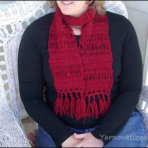 Lacy Scarf and Cowl Crochet Pattern Broomstick Lace, Puff Stitch image 5