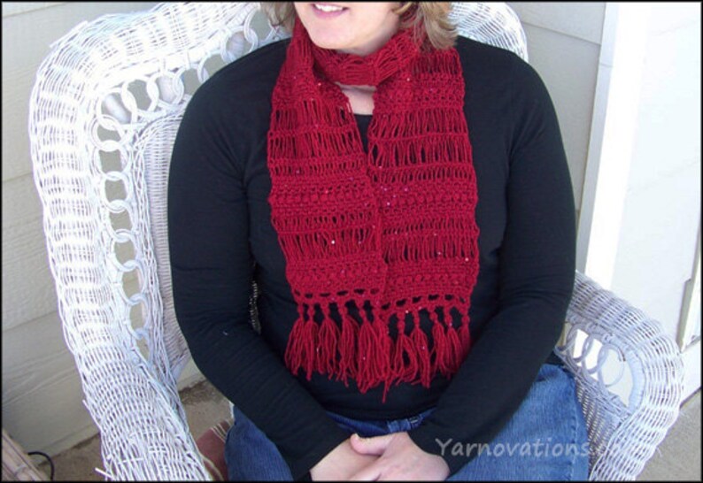 Lacy Scarf and Cowl Crochet Pattern Broomstick Lace, Puff Stitch image 5