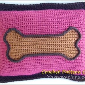 Dog Days Trio CROCHET PATTERN Dog Bone Pillow, Paw Purse Treat Pouch, Pocket Organizer image 5