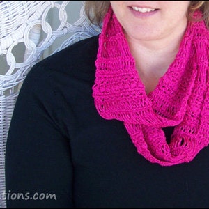 Lacy Scarf and Cowl Crochet Pattern Broomstick Lace, Puff Stitch image 3