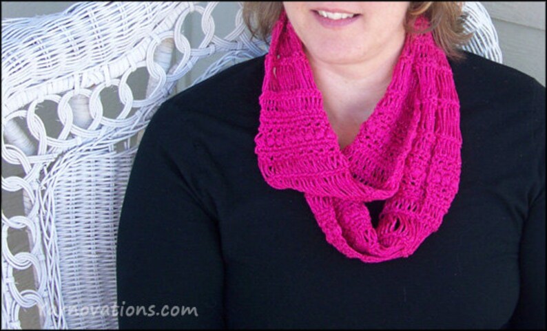 Lacy Scarf and Cowl Crochet Pattern Broomstick Lace, Puff Stitch image 3