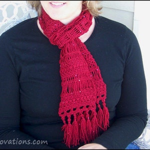 Lacy Scarf and Cowl Crochet Pattern Broomstick Lace, Puff Stitch image 4