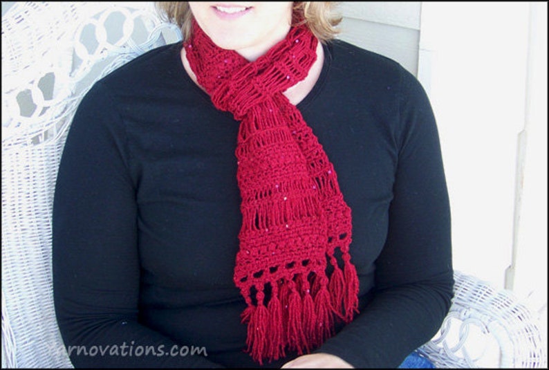 Lacy Scarf and Cowl Crochet Pattern Broomstick Lace, Puff Stitch image 4